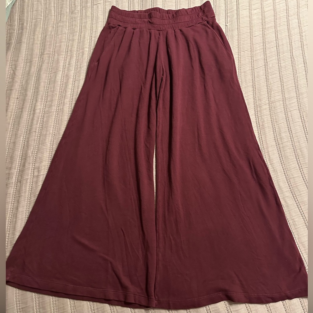 FP Movement by Free People Wide Leg Pants in Burgundy - Picture 5 of 11